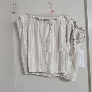 Torrid Striped Tan and White Women's Shorts